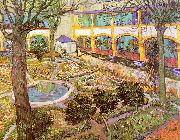 Vincent Van Gogh The Courtyard of the Hospital in Arles France oil painting reproduction